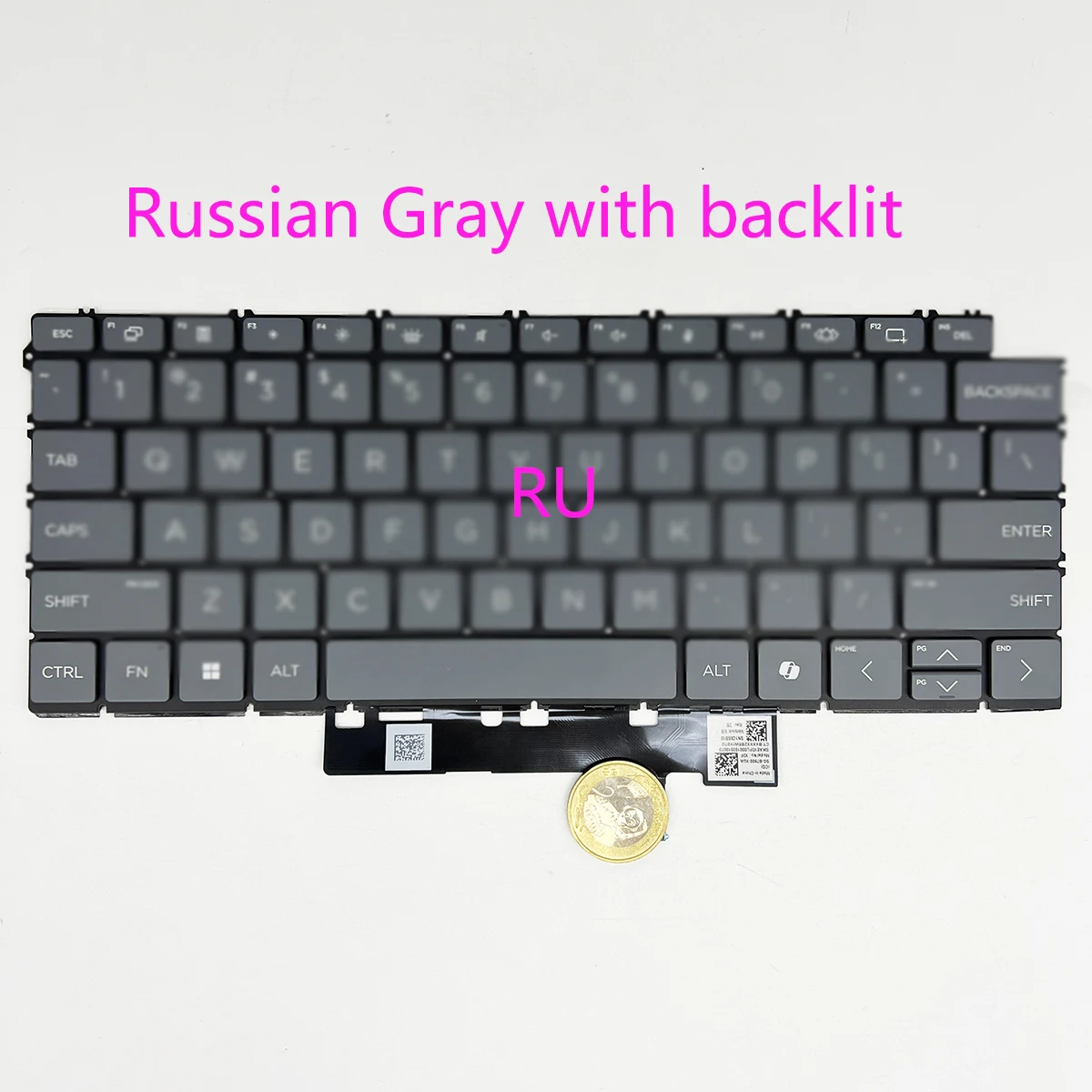 

Клавиатура для HP 14FD 14-FD с подсветкой Серая Русская раскладка
