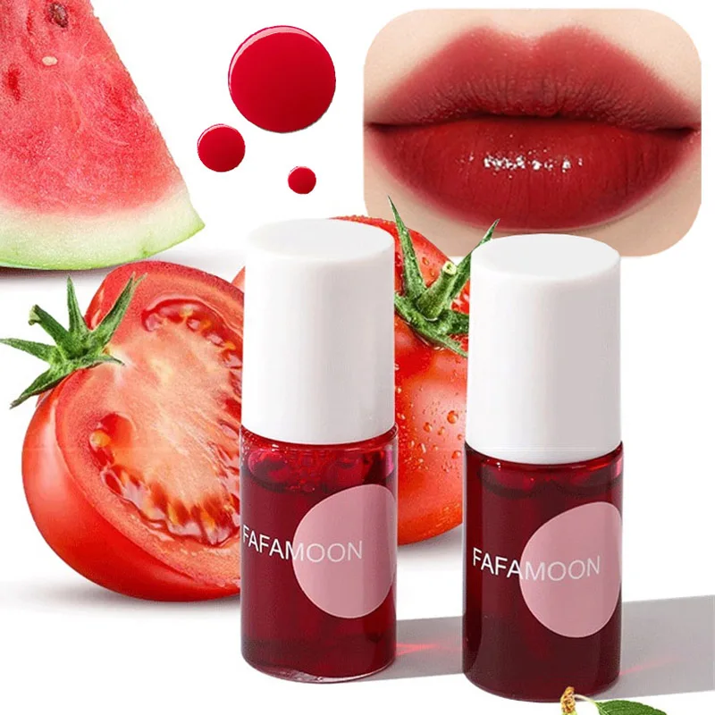 Mini tinte líquido de agua, brillo de labios hidratante, esmalte de labios de espejo, lápiz labial resistente al agua de larga duración, colorete de labio rosado, cosmético
