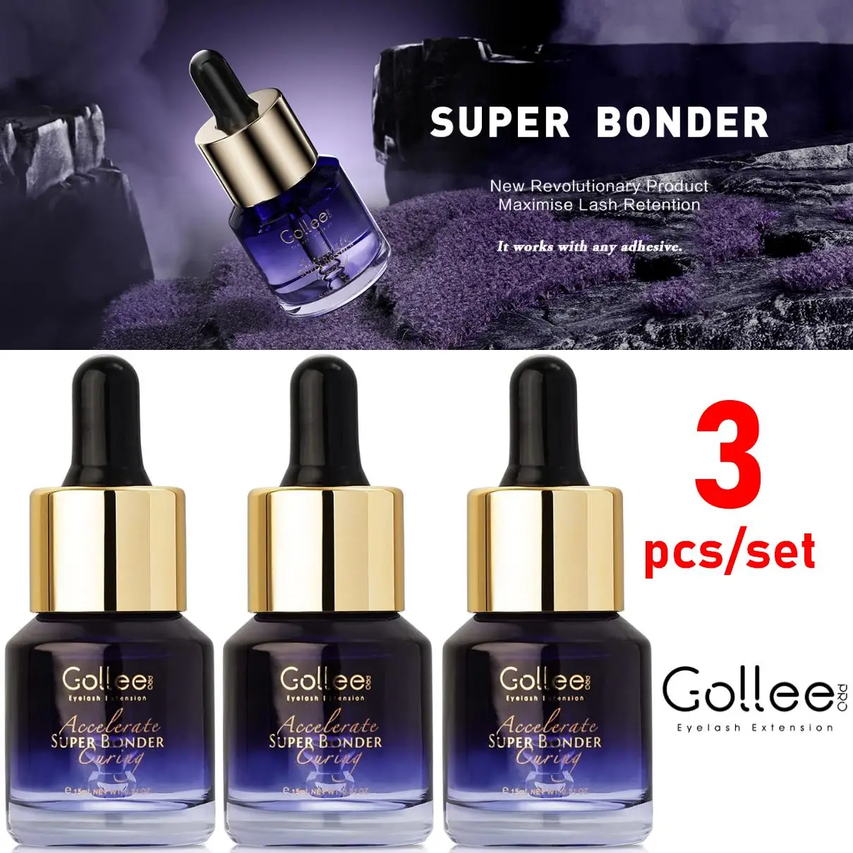 

Gollee Super Bonder After Extension Lashes for All Eyelash Extension Glue Super Bonder Fixing Agent Help Adhesive for Eyelashes