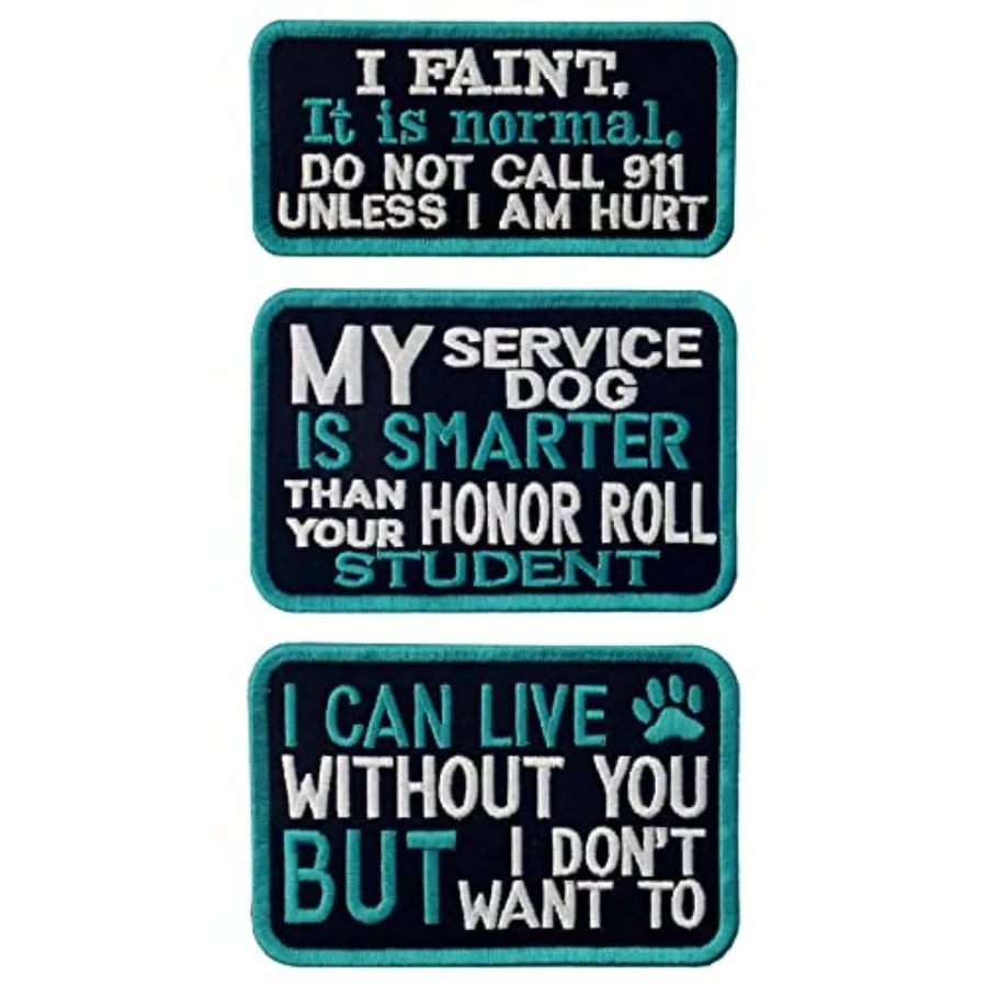 

Service Dog is Smarter Do Not Call 911 I Can Live Morale Тактическая нашивка Вышитый жилет Ремни Застежка для значка Крючок Петля Emb