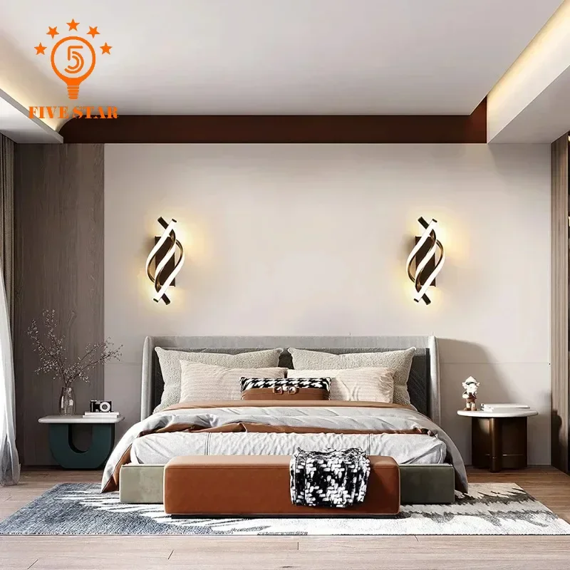 American Modern Wall Lamp Simplicity Energy Efficient Night Light Bedroom Bedside Study Balcony Parlor Corridor Decor LED Sconce