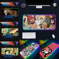 Tony Tony Chopper RGB Pc Gamer Keyboard Mouse Pad Mousepad LED Glowing Mouse Mats Rubber Gaming Computer Mausepad