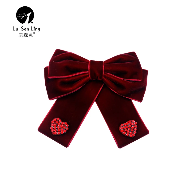 gravata-borboleta-retro-de-veludo-feminina-vermelho-vinho-com-diamantes-embutidos-em-formato-de-coracao-acessorio-de-moda-jk