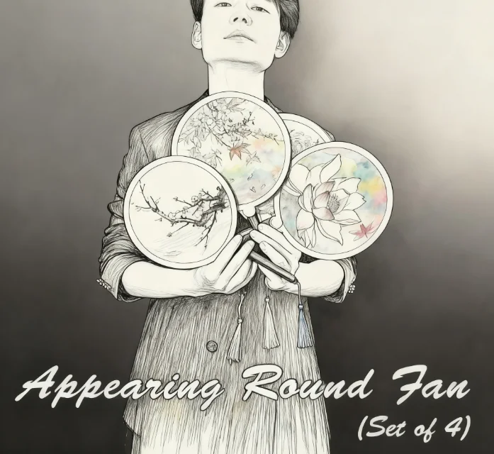 

Appearing Round Fan (Set of 4) by Angel Stage Magic Trick Magia Magie Magicians Prop Accessory Illusion Gimmick