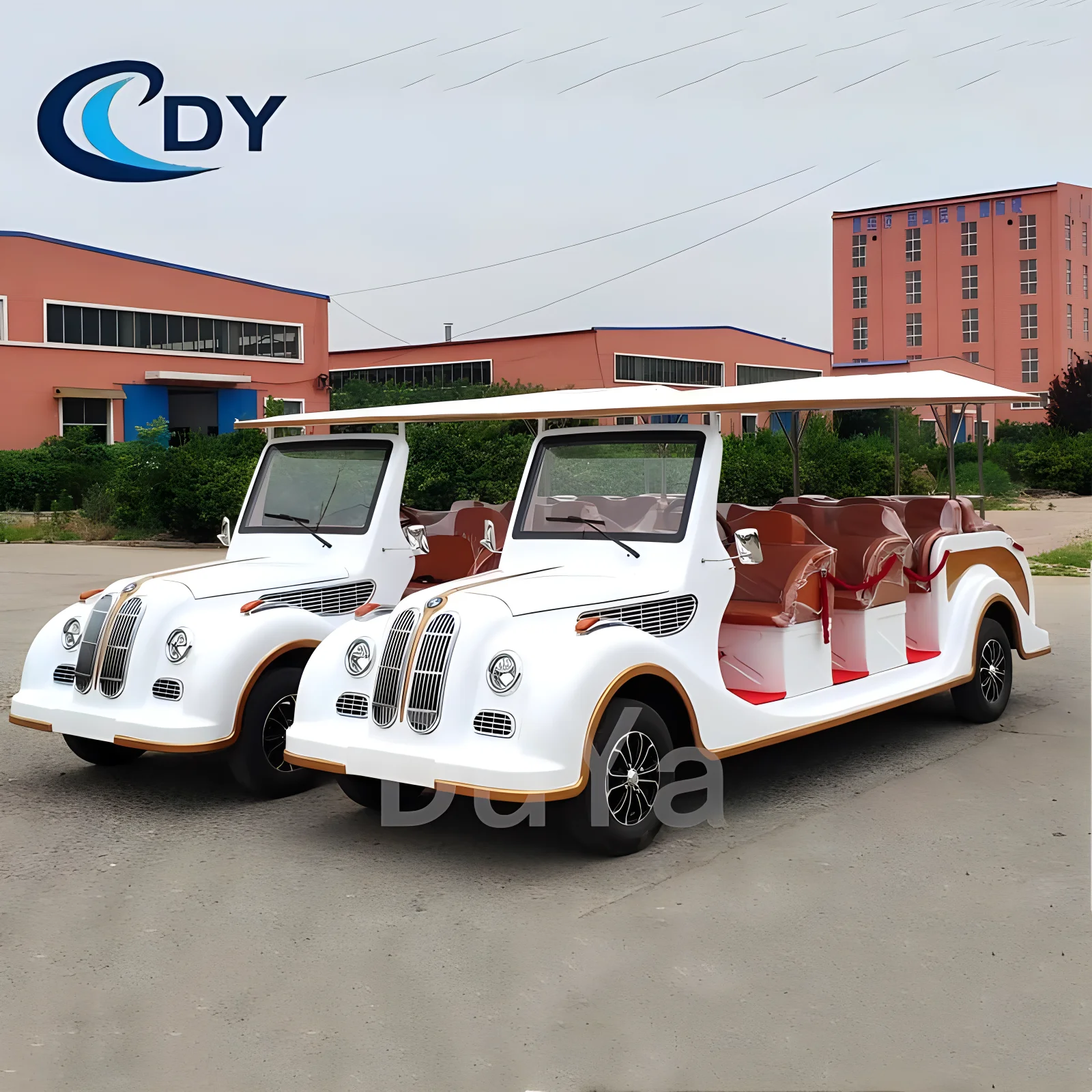 2025 China Hot Custom Vintage Car 11 Seat Electric Classic Car Cheap Price