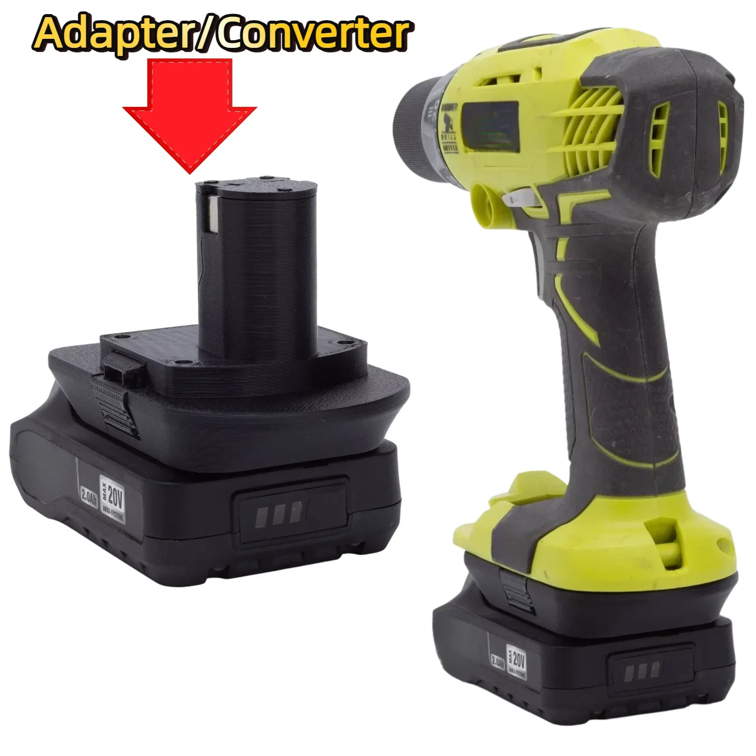 Battery Adapter/Converter for Aldi Ferrex 20V Active Energy Li-ion Battery To Ryobi 18V ONE+ Electric Drill Tools Accessory