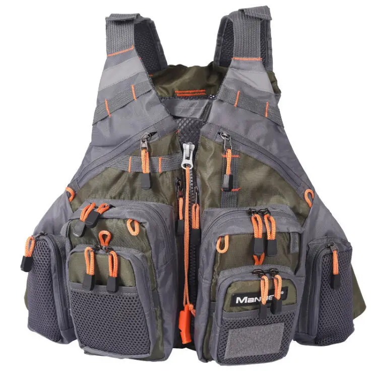 

Fly Fishing Vest Adjustable Mutil-Pocket Packs & Detachable Cushion Fishing Vest Multifunctional Fishing Clothes
