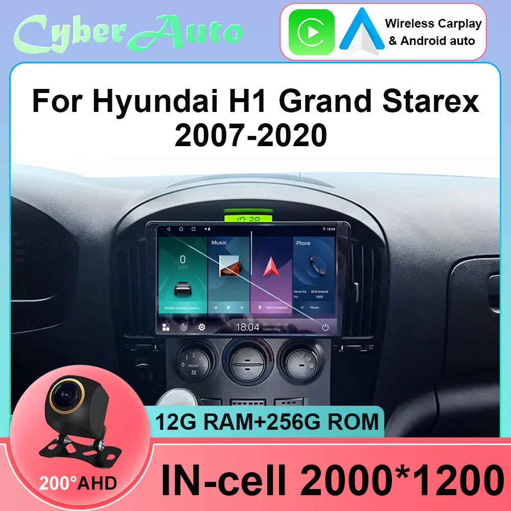  Car Radio Android 15 For Hyundai H1 Grand Starex i8000 TQ 2007-2015 5G CarPlay Multimedia Player Autoradio Navigation GPS 360