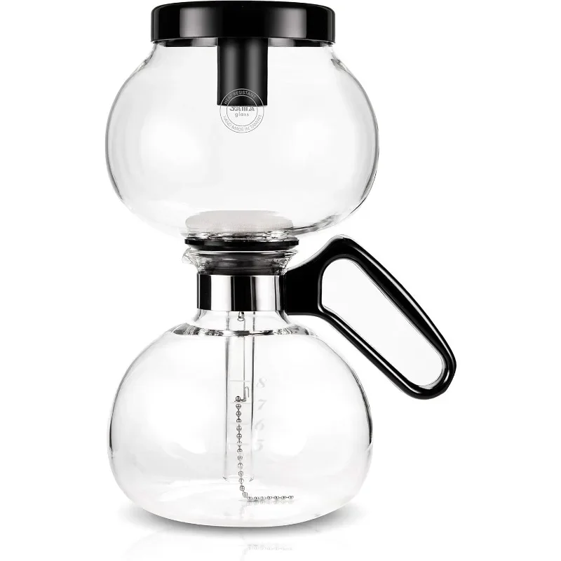 8-Cup Stovetop Siphon Coffee Maker, 24 Oz Vacuum Brew, Heat-Resistant Borosilicate Glass