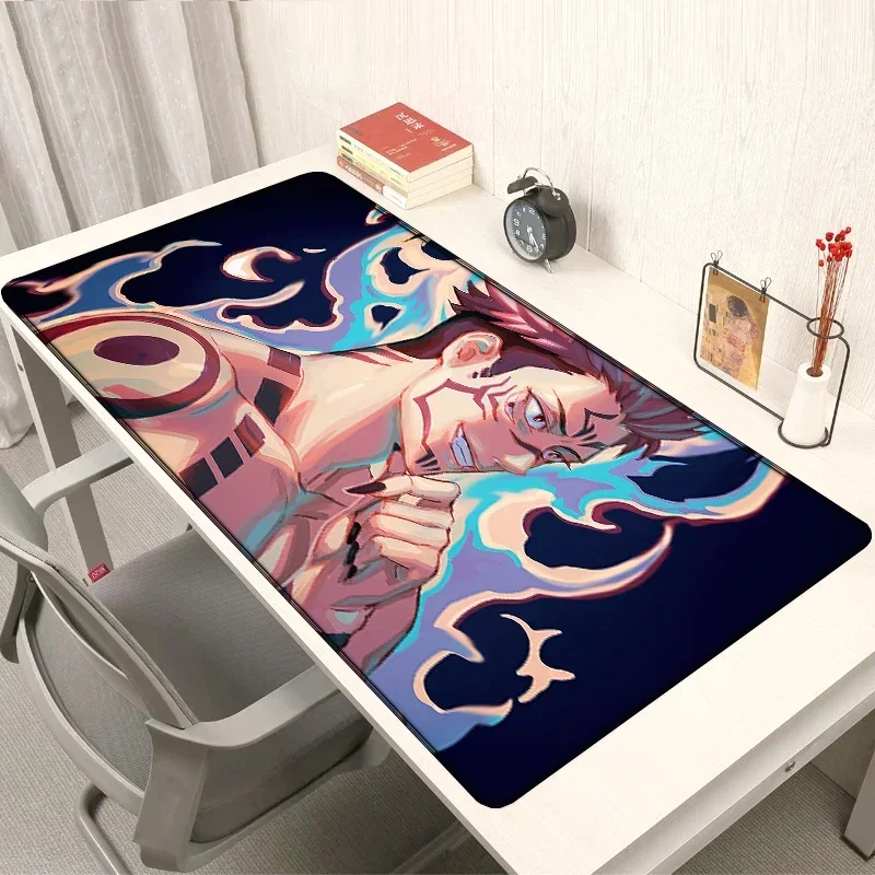 لوحة ماوس كبيرة Kawaii Satoru Gojo Deskmat Jujutsu Kaisen لوحة ماوس للألعاب حامي مكتب ملحقات الكمبيوتر حصيرة لوحة المفاتيح الحصير