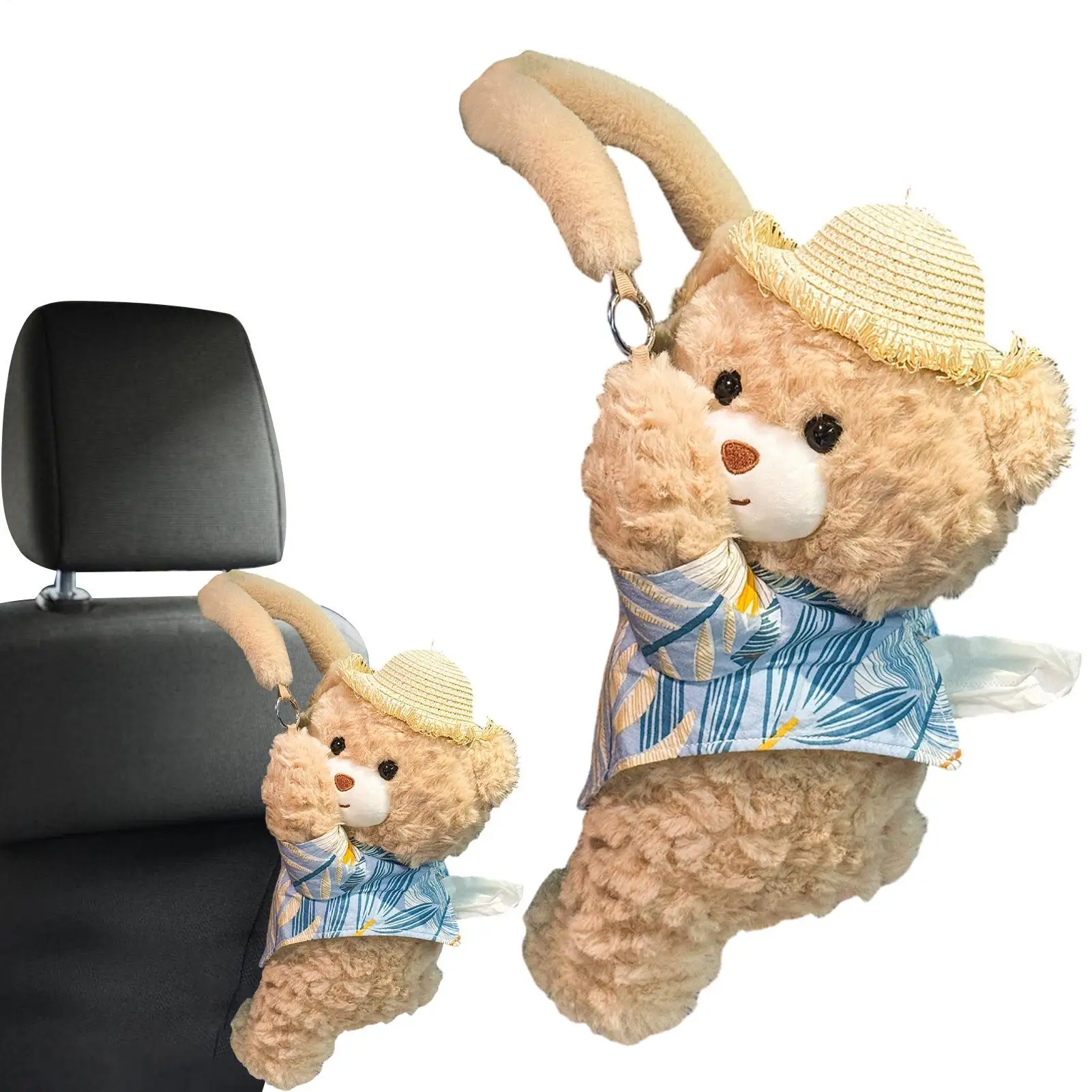 

Автомобильная коробка для салфеток, плюшевый медведь, автоматический органайзер для салфеток, держатель для салфеток с милыми животными, автомобильные бумажные коробки, милый держатель для салфеток для автомобиля