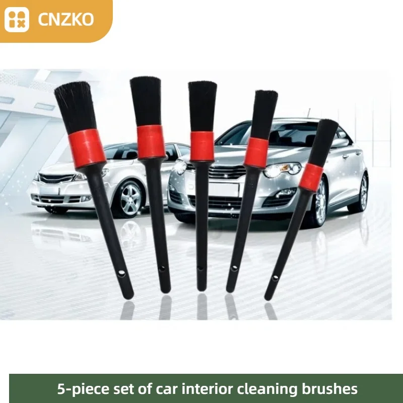 3/5 Pcs Detail Dudes Boars Hair Ultra Soft Car Detail Brushes Perfect for Washing Emblems Wheels Interior Auto Accessories