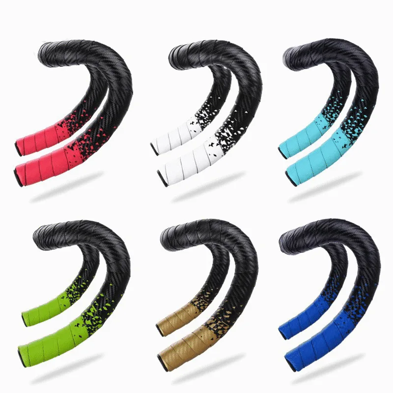 Highway Handlebars Bicycle Handlebars Winding Straps Gradient Color Comfortable Breathable Shock-absorbing Wear-resistant Decor