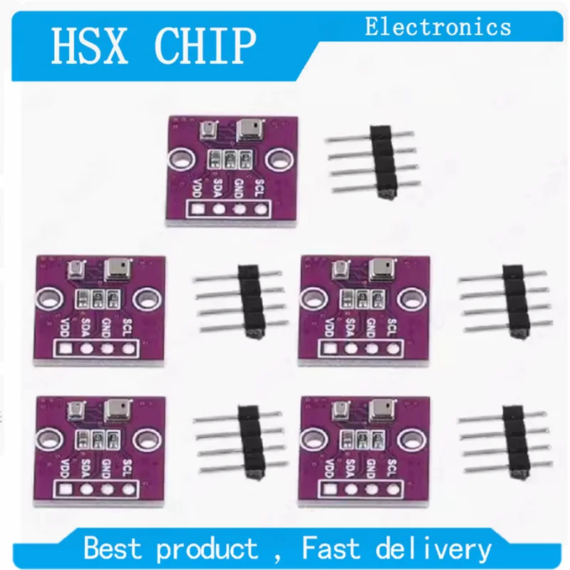 5 pz AHT20 + BMP280 Modulo di Pressione Dell'aria di Umidità di Temperatura Sensore di Pressione Dell'aria di Umidità di Temperatura Digitale ad alta precisione