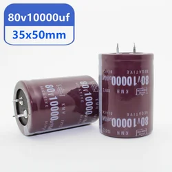 2 sztuk 80v10000uf 35x50 dobrej jakości aluminiowy kondensator elektrolityczny filtr prąd skraplacza dla wzmacniacza audio 20% 80V 10000uf