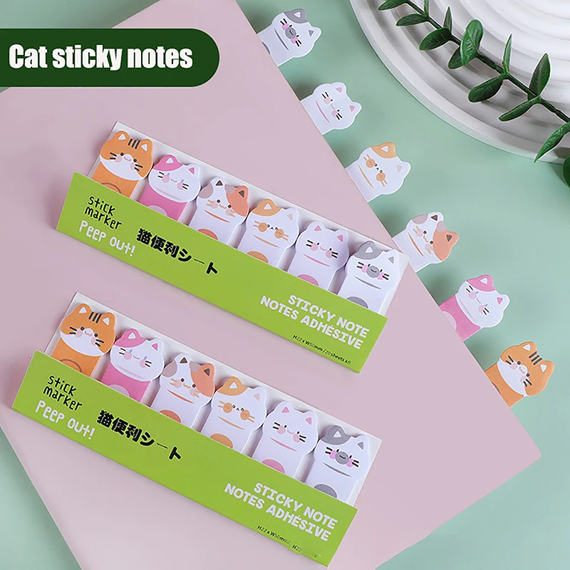 120 Blatt kawaii Student Briefpapier Cartoon Katze Index Tab kreative speziell geformte Haft notizen niedlichen Notizen Papier Schul material