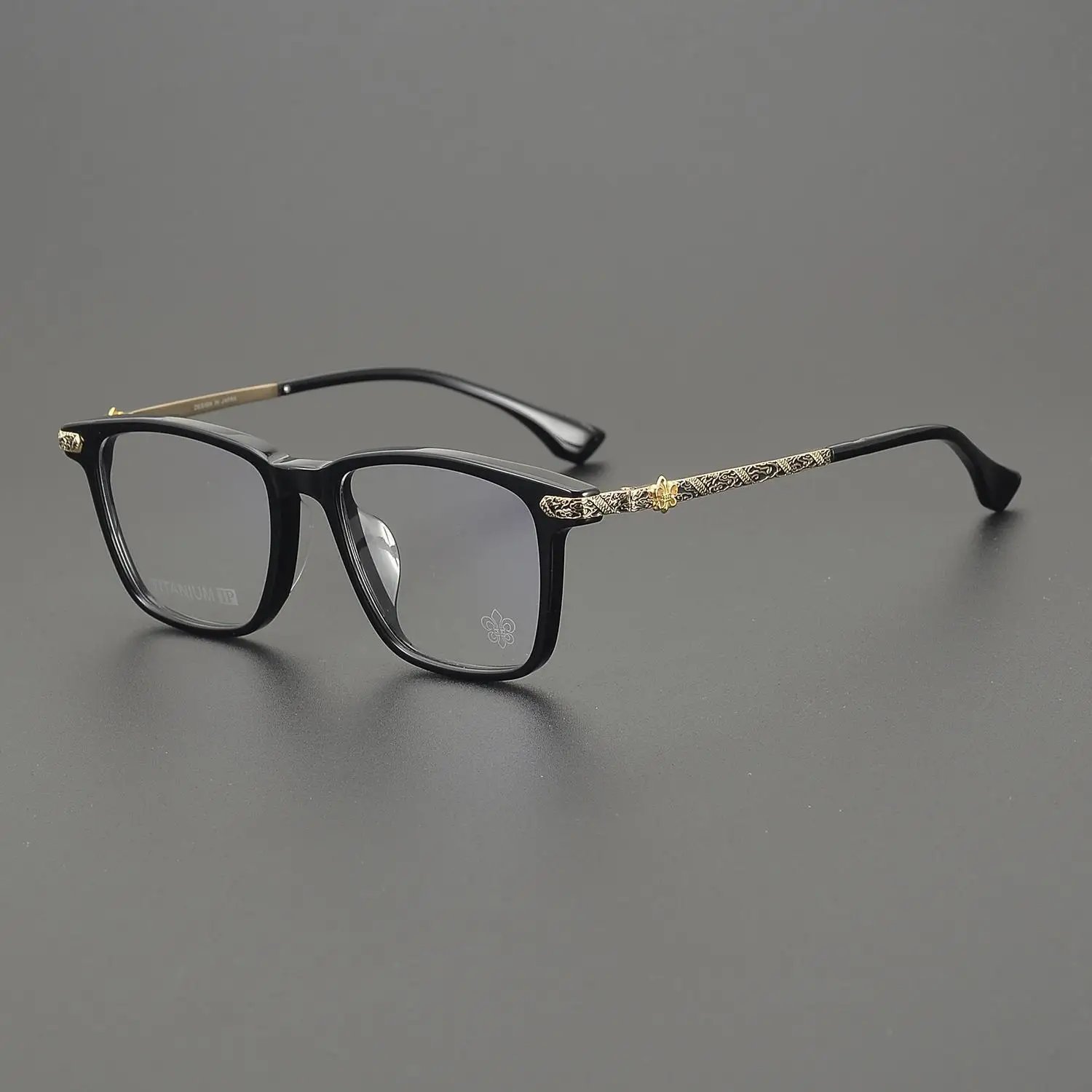 Black Classic Men Myopia Glasses Frame Titanium Acetate Dragon Square Full Frame Luxury Designer Women Prescription Glasses