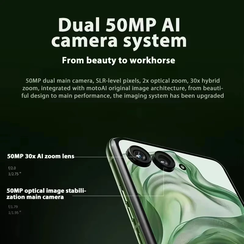 هاتف موتورولا موتو رازر 50 الترا 5G قابل للطي بشاشة 6.9 بوصة شاشة بوليد سنابدراجون 8s Gen3 شحن لاسلكي إصدار تايوان