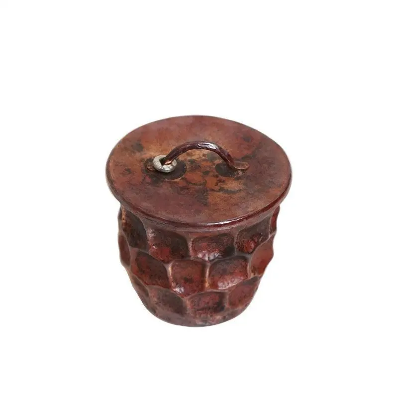 Wind  House retro copper ashtray, with cover anti-fly ash household, living room tea room multi-function, office ashtray