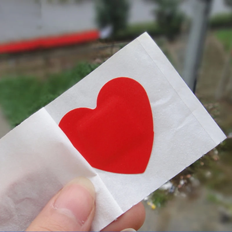 10pcs/lot Baby Red Heart Band Aid Skin Patch for Children Girls Waterproof Wound Healing Covering Plaster Breathable Bandages