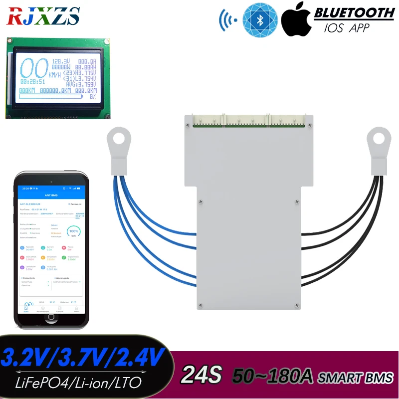 17S-24S  130A/170A/220A/340A Smart LTO BMS/PCM/PCB Battery Protection Board For Pack 18650 Cell  ANT