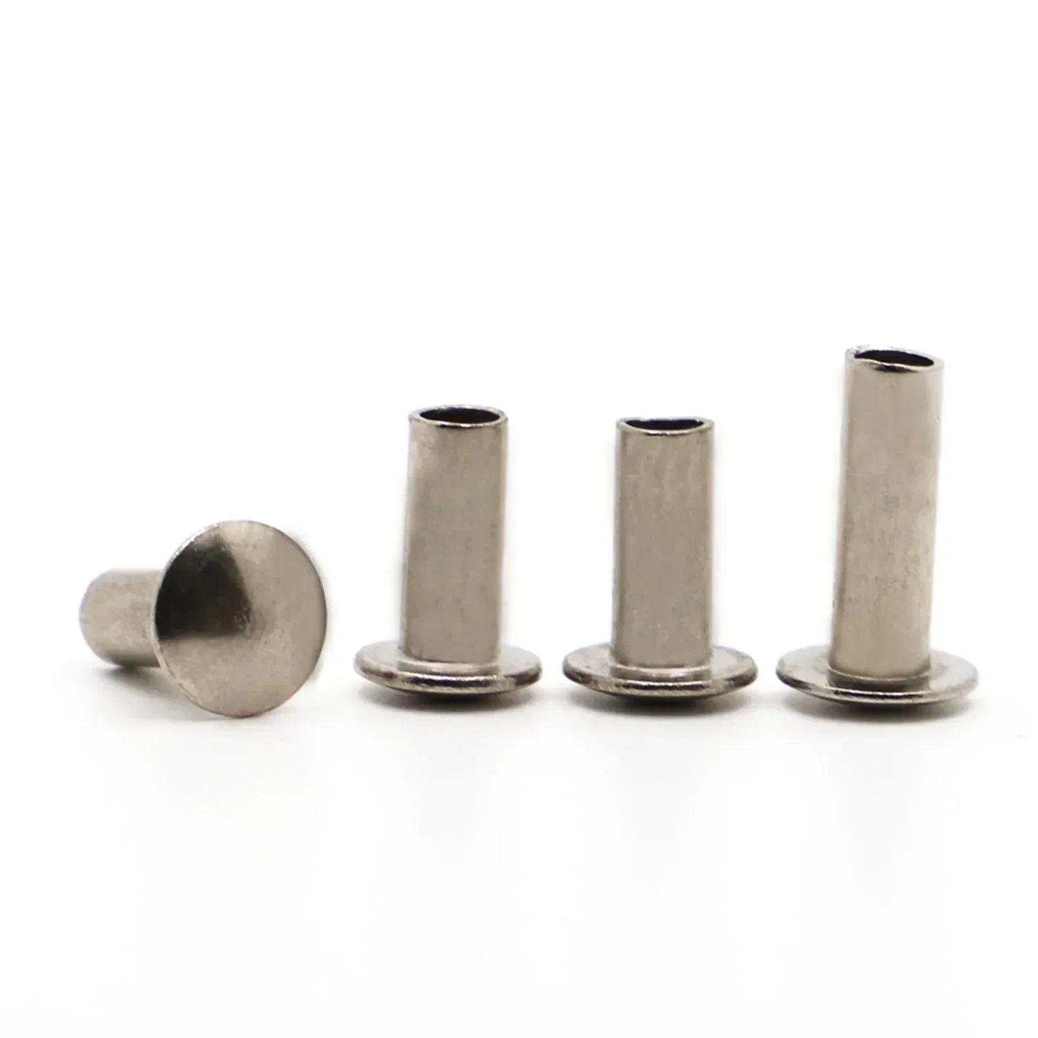 10-50pcs M2 M2.5 M3 M4 M5 M6 Nickel Plated Steel Round Flat Truss Round Head Semi Hollow Rivets GB873