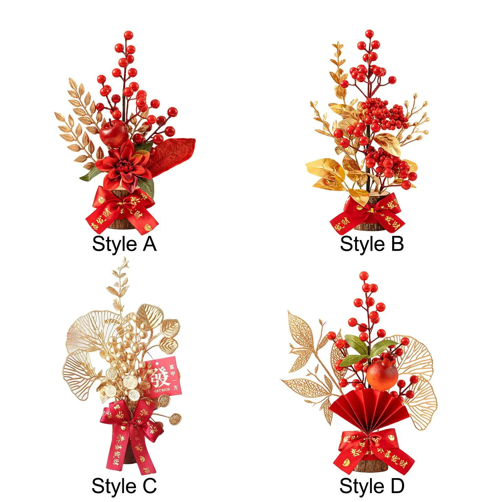 Chinese New Year Decoration Holiday Supplies Birthday Party Favors Good Luck for Desktop Living Room Entrance Tabletop Ornaments