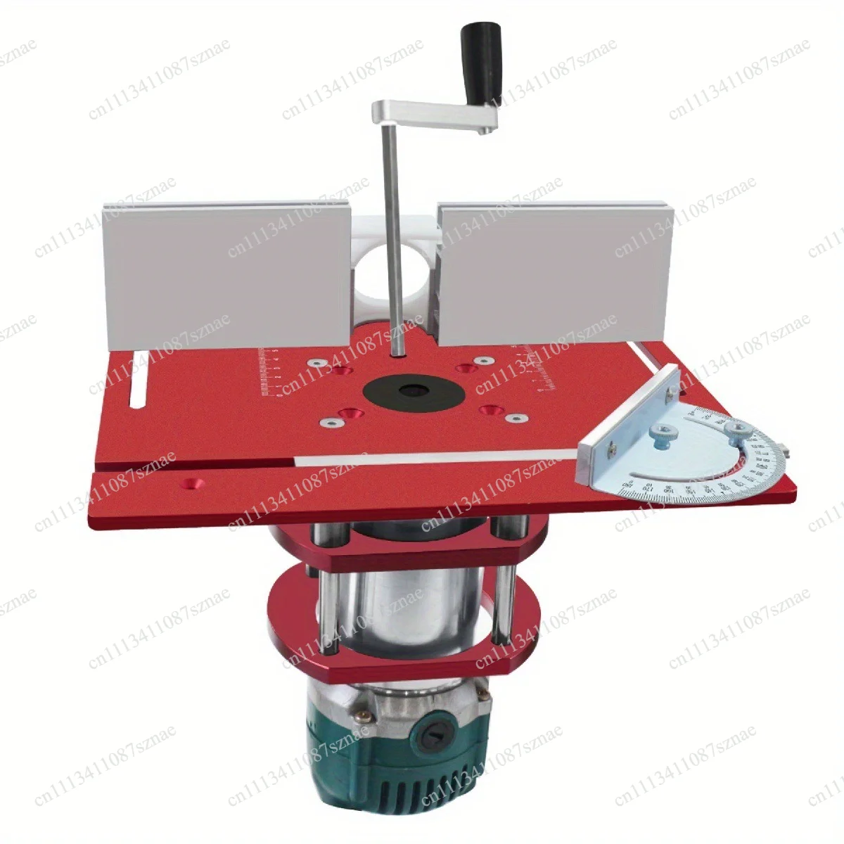 Woodworking Router Lift Inverted Base with Adjustable Height, Aluminum Alloy Plate for Slotting, Trimming and Chamfering