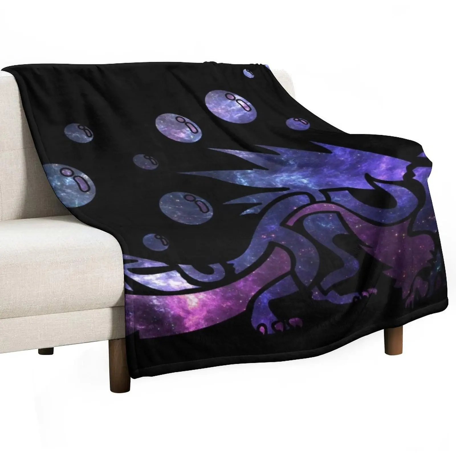 Monster Hunter World - Mizutsune (Galaxy Design) Throw Blanket Wrinkle Resistant Lightweight Blanket