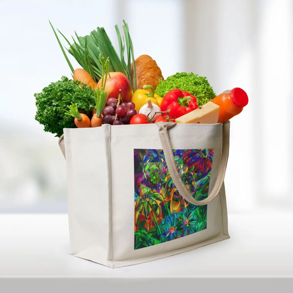 Mosaic Bouquet Tote Bag bags for women canvas bags tote bag university shopping bag