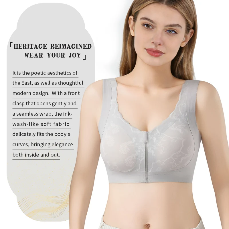 LERVANLA 866 Sexy Postoperative Breast Patient Bra Thin Non-marking Bra Combination Set Without Steel Ring Prosthetic Pad