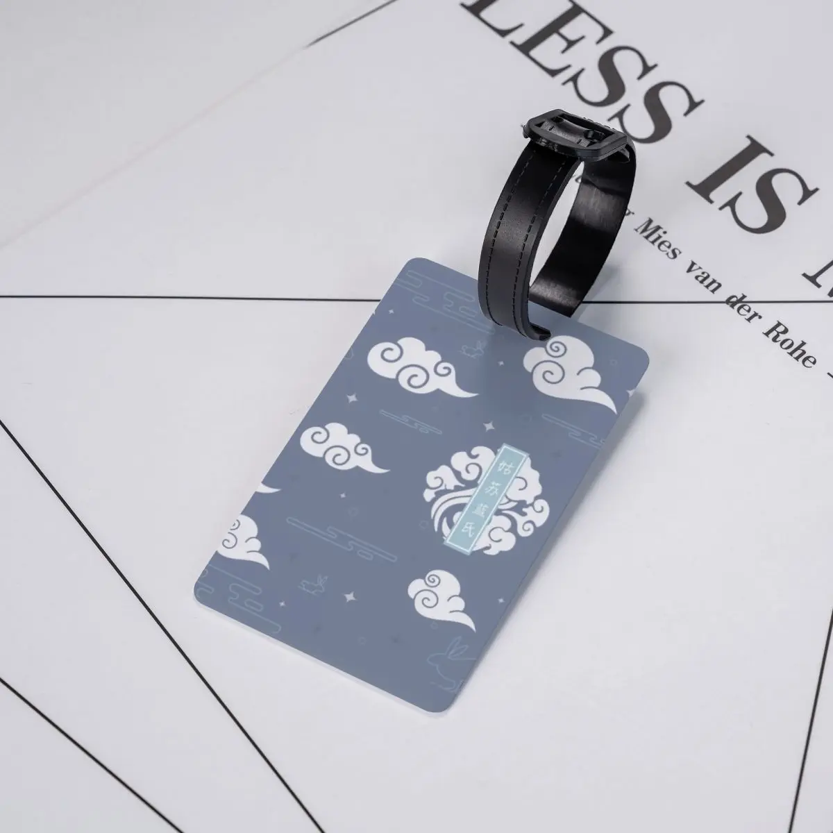 Custom Gusu Lan Bunny Luggage Tag Custom The Untamed Wei Wuxian Baggage Tags Privacy Cover Name ID Card