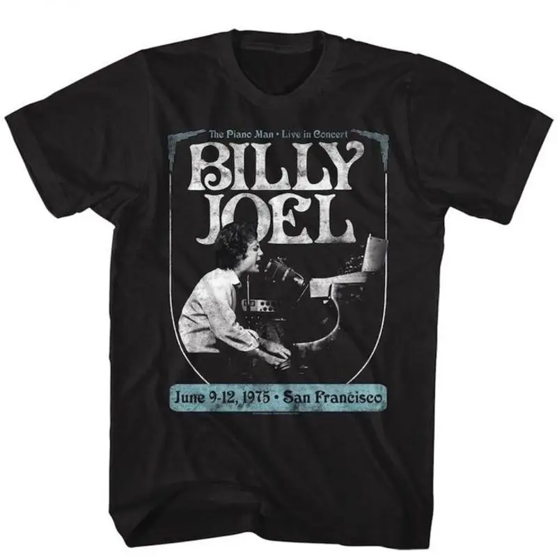 Camiseta negra estilo Vintage de Billi Joel S 5Xl Ahn01273