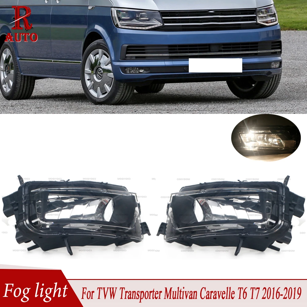 

R-AUTO Car Lights Halogen Front Bumper Fog Light Fog Lamp 7E0941661A For VW Transporter Multivan Caravelle T6 T7 2016-2019