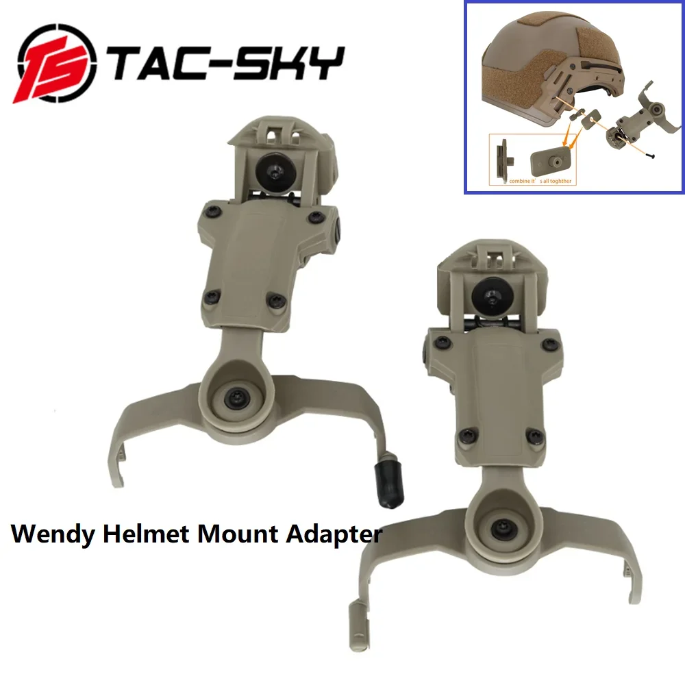 TAC-SKY Tactical Helmet WENDY Helmet Rail Adapter Compatible With Tactical COMAC II III Headset For Team Wendy Rail Helmet