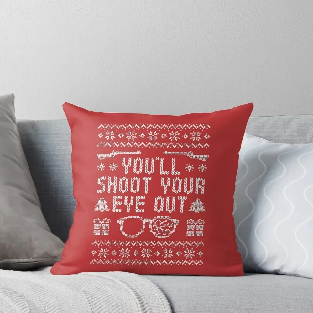 

You'll Shoot Your Eye Out - Christmas Story - Knit Sweater Throw Pillow Cushion Cover For Sofa autumn decoration pillow