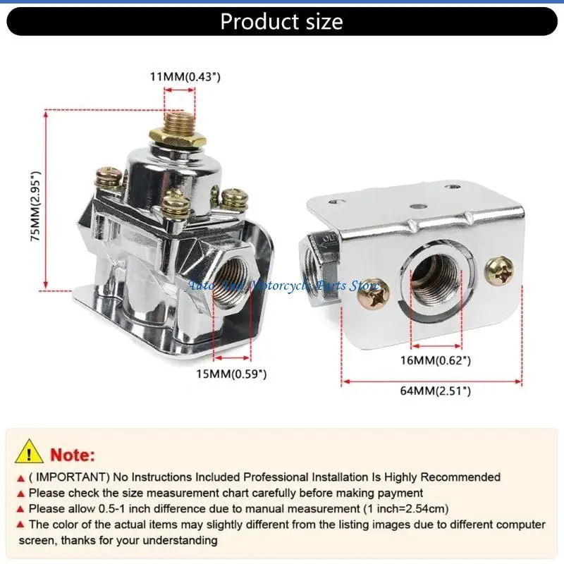 P9FD Kraftstoffdruckregler Niedriger Kraftstoffdruckregler für Kraftstoffvergaser Carb 1-4PSI 12-804 4,5-9PSI 12-803 Ersatz – Detail 6