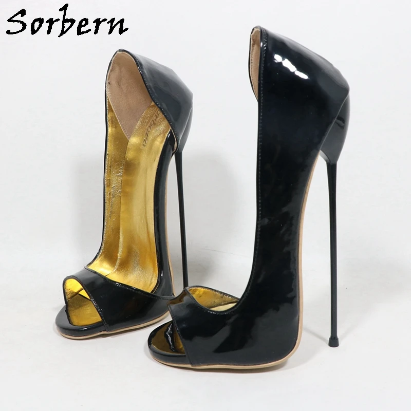 Sorbern 20cm Stilettos High Heel Pump Shoes Italy Style D'Orsay Women Shoes Pumps Slip On Party Heels Unisex Fetish Custom