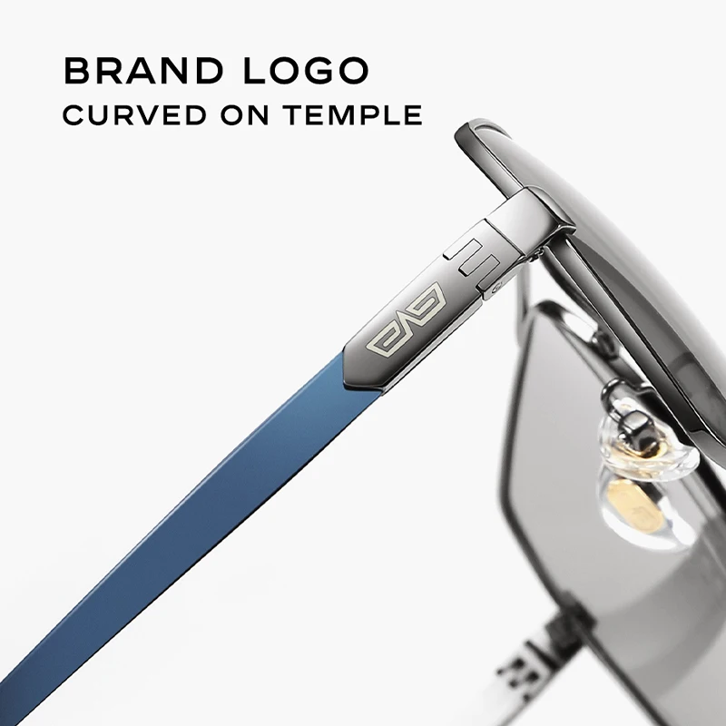 CAPONI Outdoor Sunglass men Polarized Photochromic Square Black Lenses Shade Driving Sunglasses UV400 Protection Designer BS8002