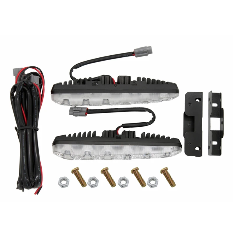 

Car LED DRL SUNKIA 2Pcs/Set driving Fog Lamp Auto Daytime Running Light High/Low Beam Aluminum Warning Bulb