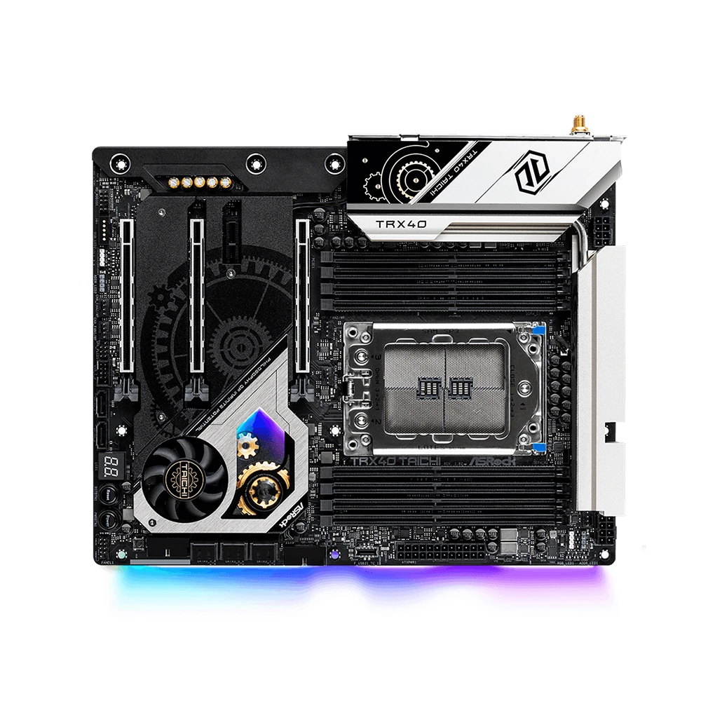 قاعدة placa TRX40 متوافقة مع مع Processadores AMD Ryzen Threadripper de Traga genریشن، 3990X، 3970X، 3900X، CPU DDR4، NVME M.2
