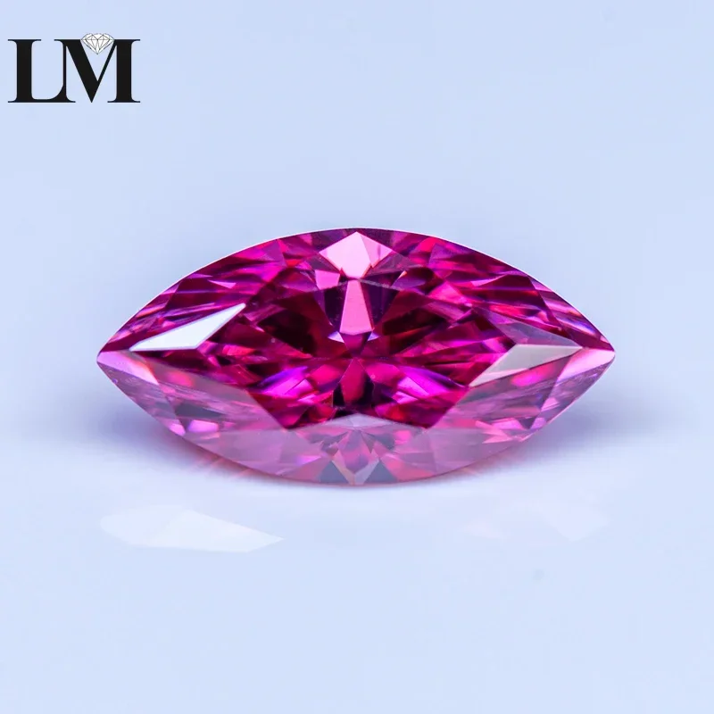 Moissanite Stone Marquise Cut Pink Color Gemstone Lab Grown Diamond For Charms DIY Ring Necklace Earrings Main Materials