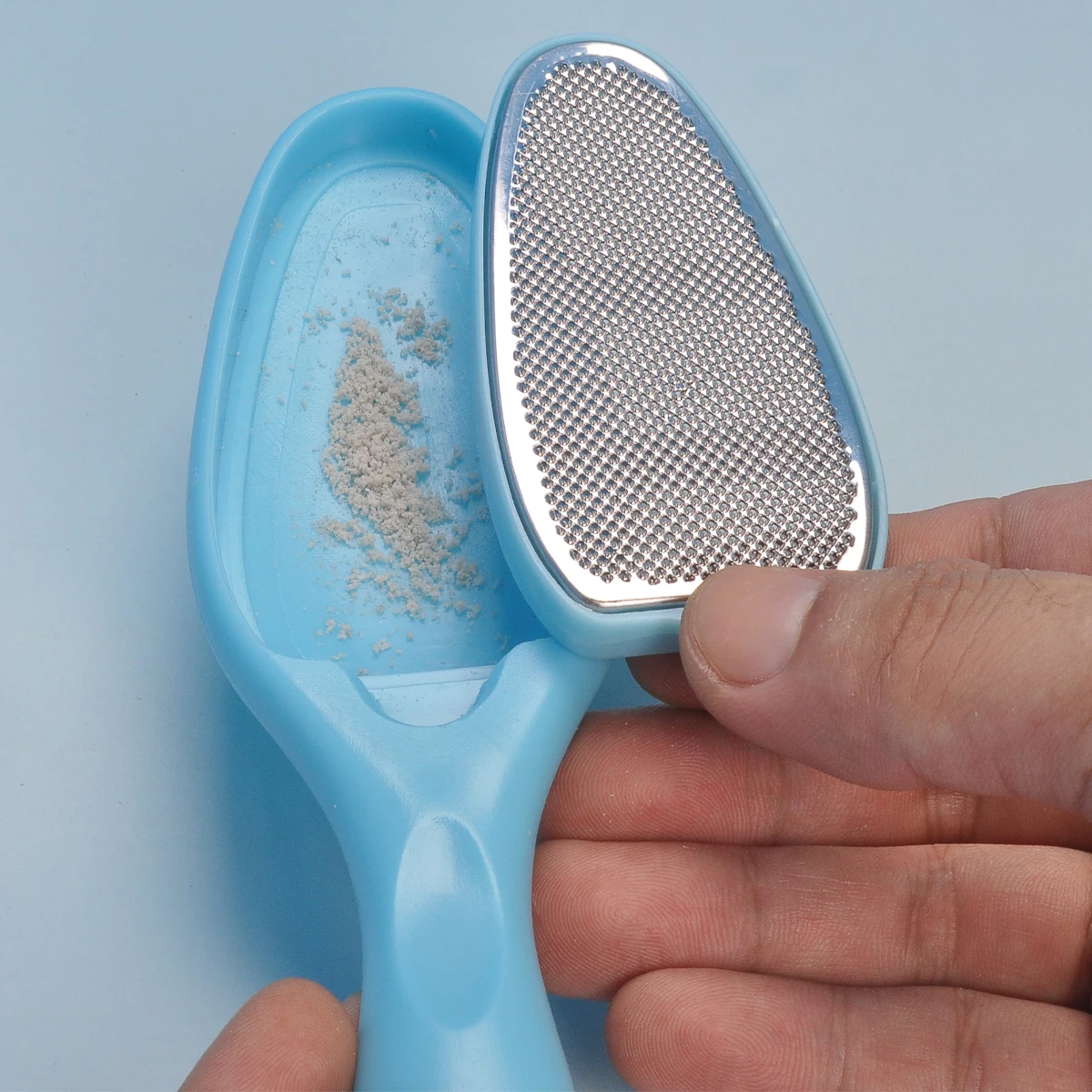 Stainless Steel Foot File Callus Remover with Dead Skin Catcher, Pedicure Tool for Hard Skin Removal and Foot Care