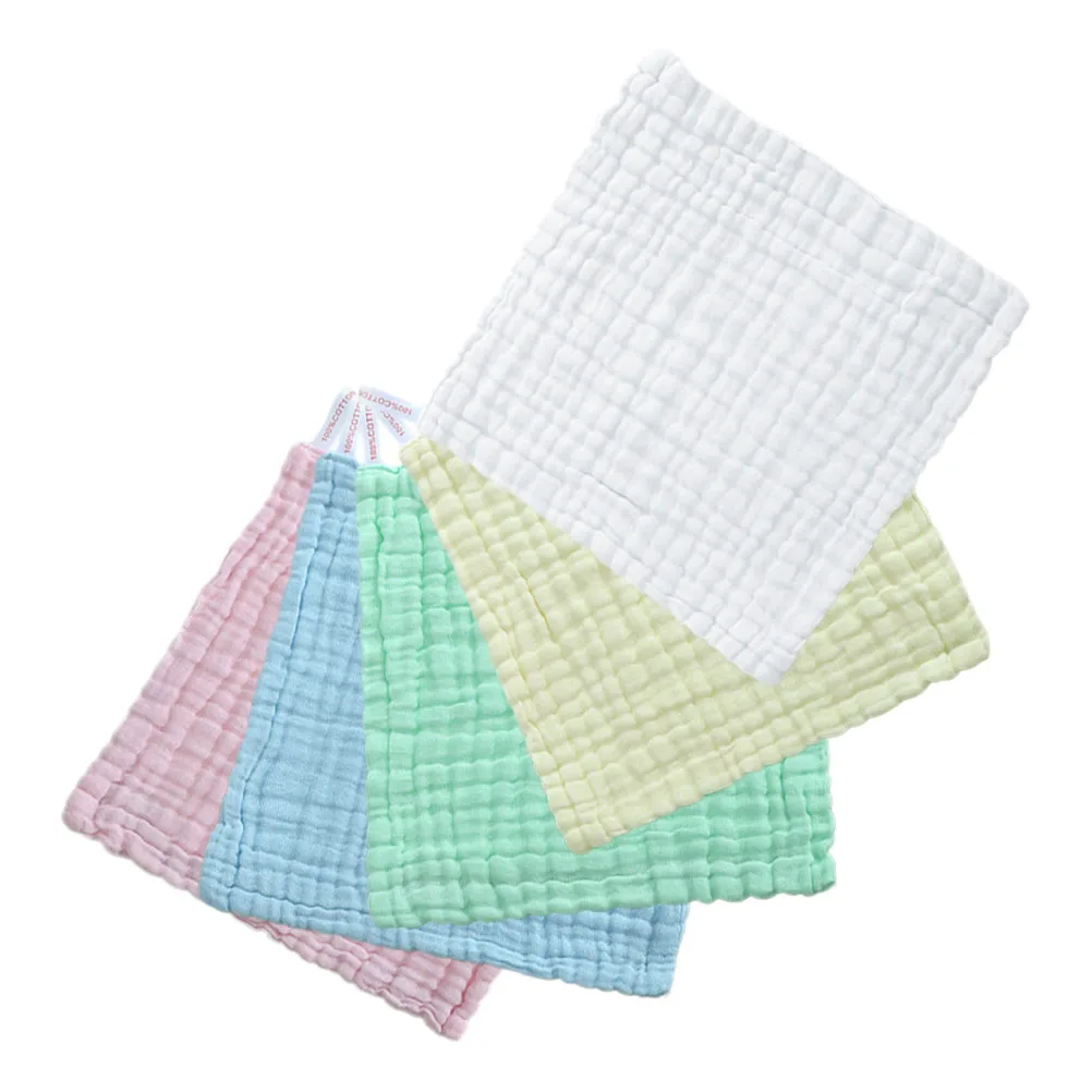 5-delig katoenen washandje absorberende mousseline handdoeken voor peuter babybadje strand H spuugdoekje veilig comfortabel huidvriendelijk