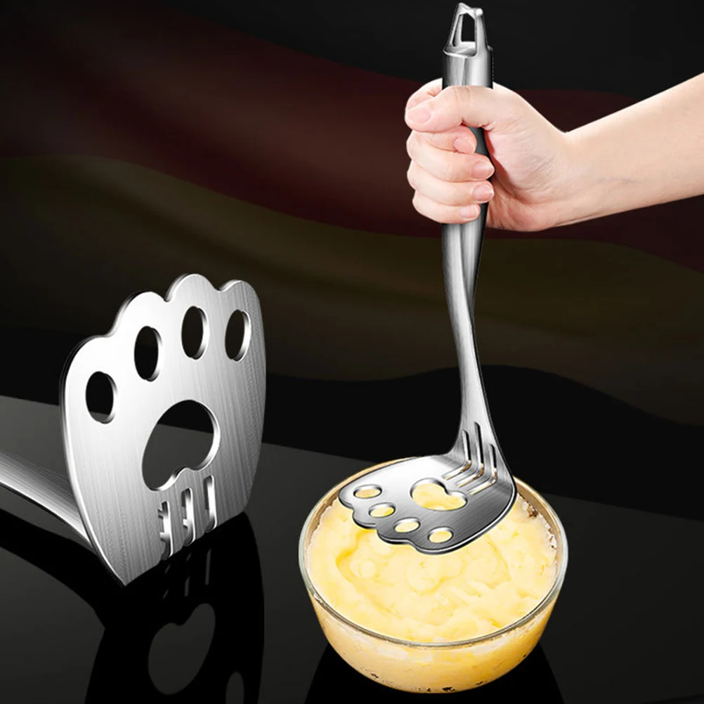 

1pc Stainless Steel Potato Masher Vegetable Ricer Manual Food Presser For Pumpkin Carrot Puree Kitchen Tool Reusable Household