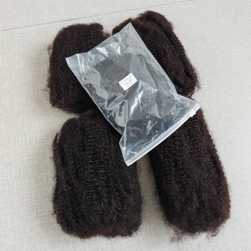 Extensiones de cabello humano Afro rizado 4C de 10-18 pulgadas, sin trama, Remy brasileño, Natural, para trenzado Locs, estilismo y uso diario