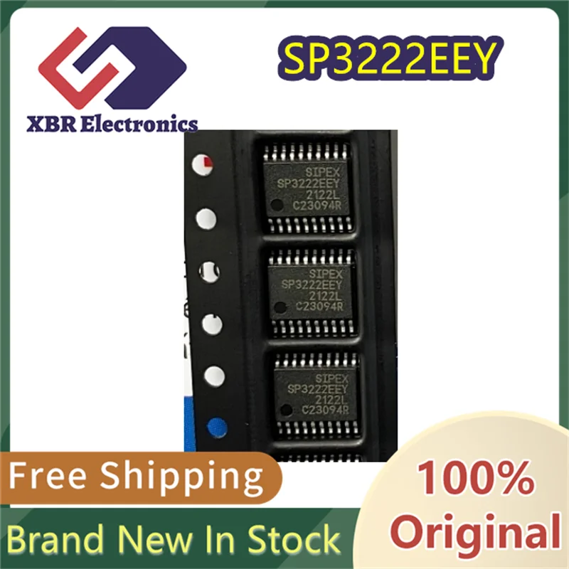 

(5/50 pieces) SP3222EEY SP3222 TSSOP-20 Original RS-232 chip 2 drivers/2 receivers IC electronics