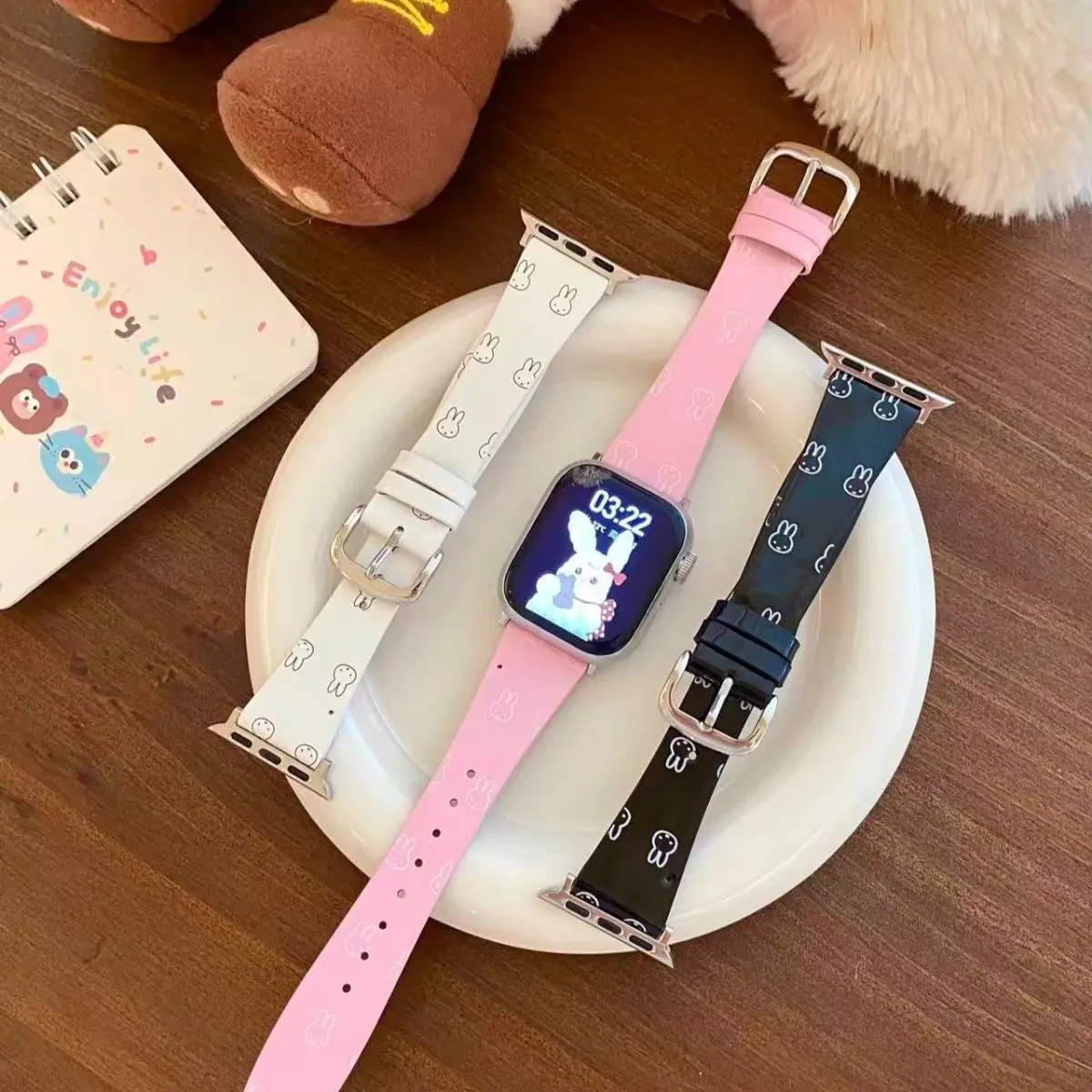 Compatible with Apple Watch Simple Miffy for Iwatch Strap Cute Cartoon Good Looks Personality and Creativity Send To Friends New