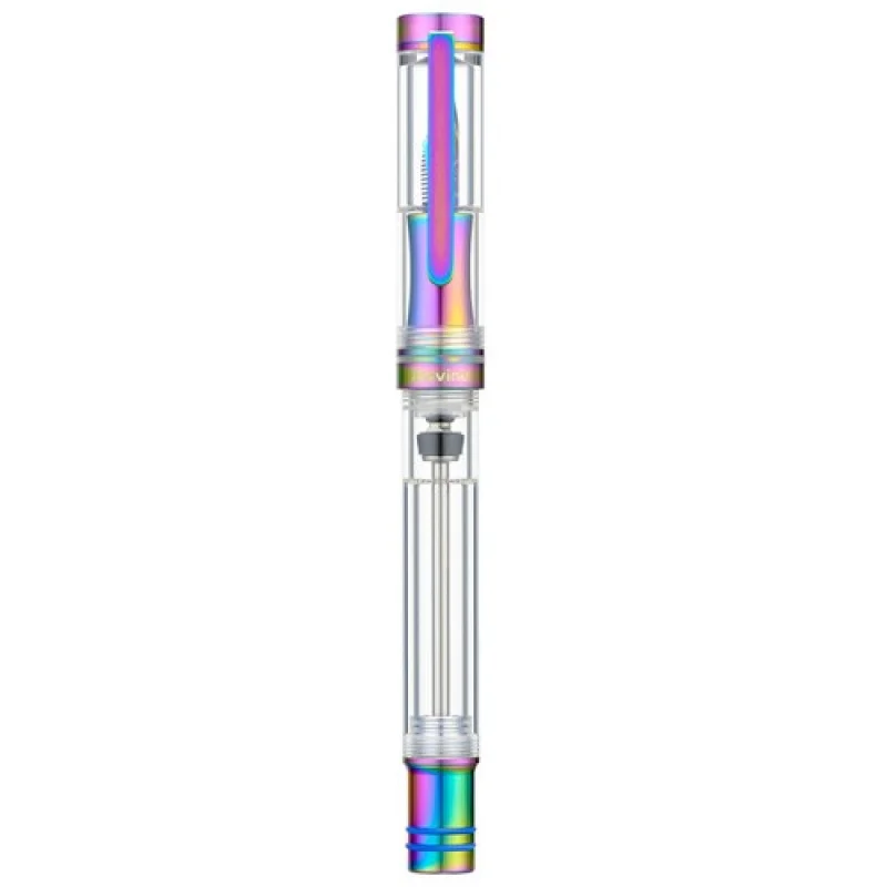 A+ Asvine V200 Rainbow Titanium Fountain Pen Vacuum Filling, EF/F/M Nib Writing Pen