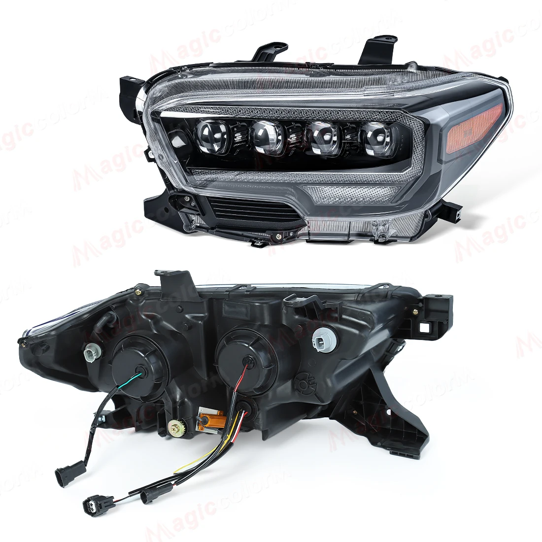 Car Headlight Assembly For Toyota Tacoma 2015 2016-2020 2021 2022 2023 2024 Sequential Turn Signal Front Dayime Running Light